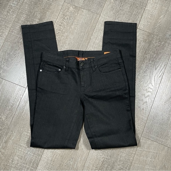 TORY BURCH Women’s Super Skinny Jeans Long Size 27 inseam:34.5” Black - Picture 2 of 15